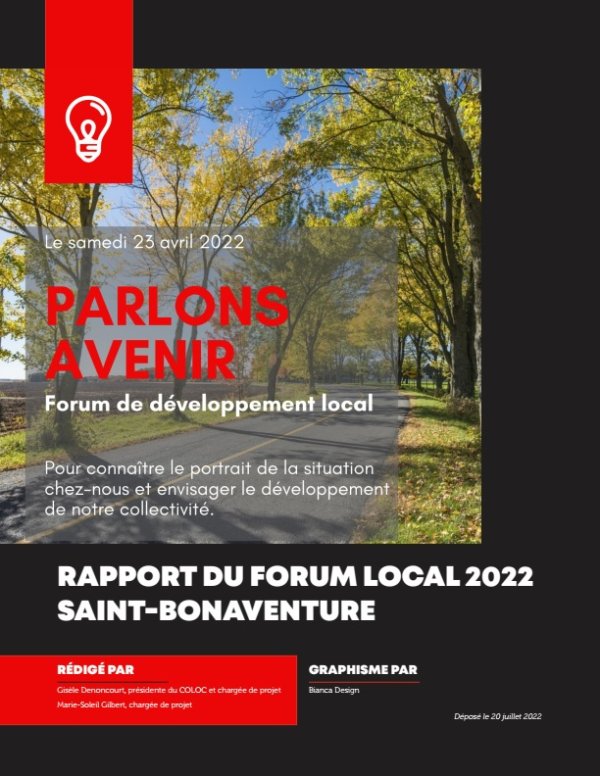Rapport du forum de développement local 2022